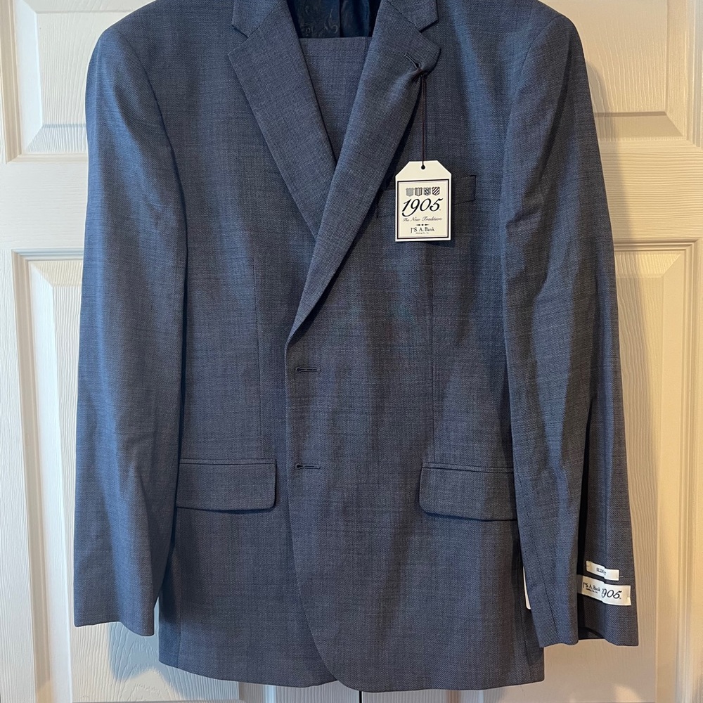 Jos A Bank Suit 1905 Collection Tailored Fit Tic Weave Nativa™ Wool Suit